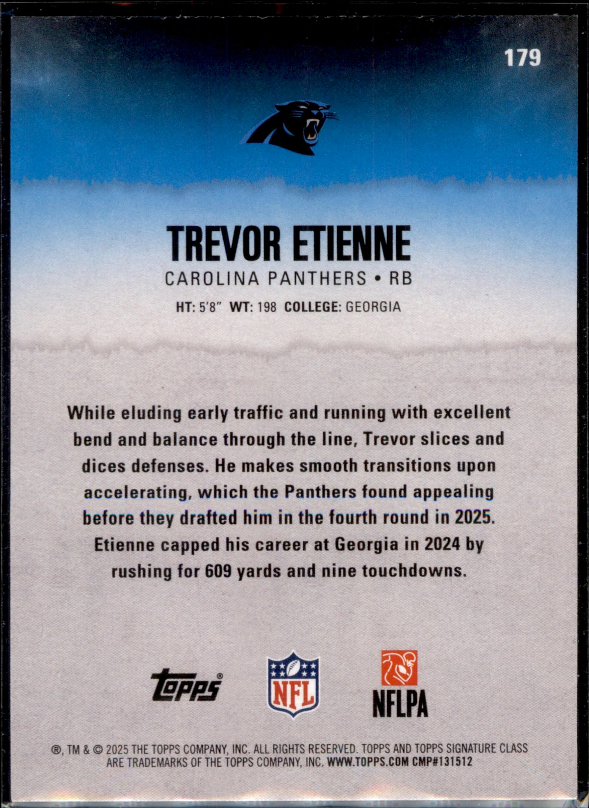 2025 Topps Signature Class #179 Trevor Etienne