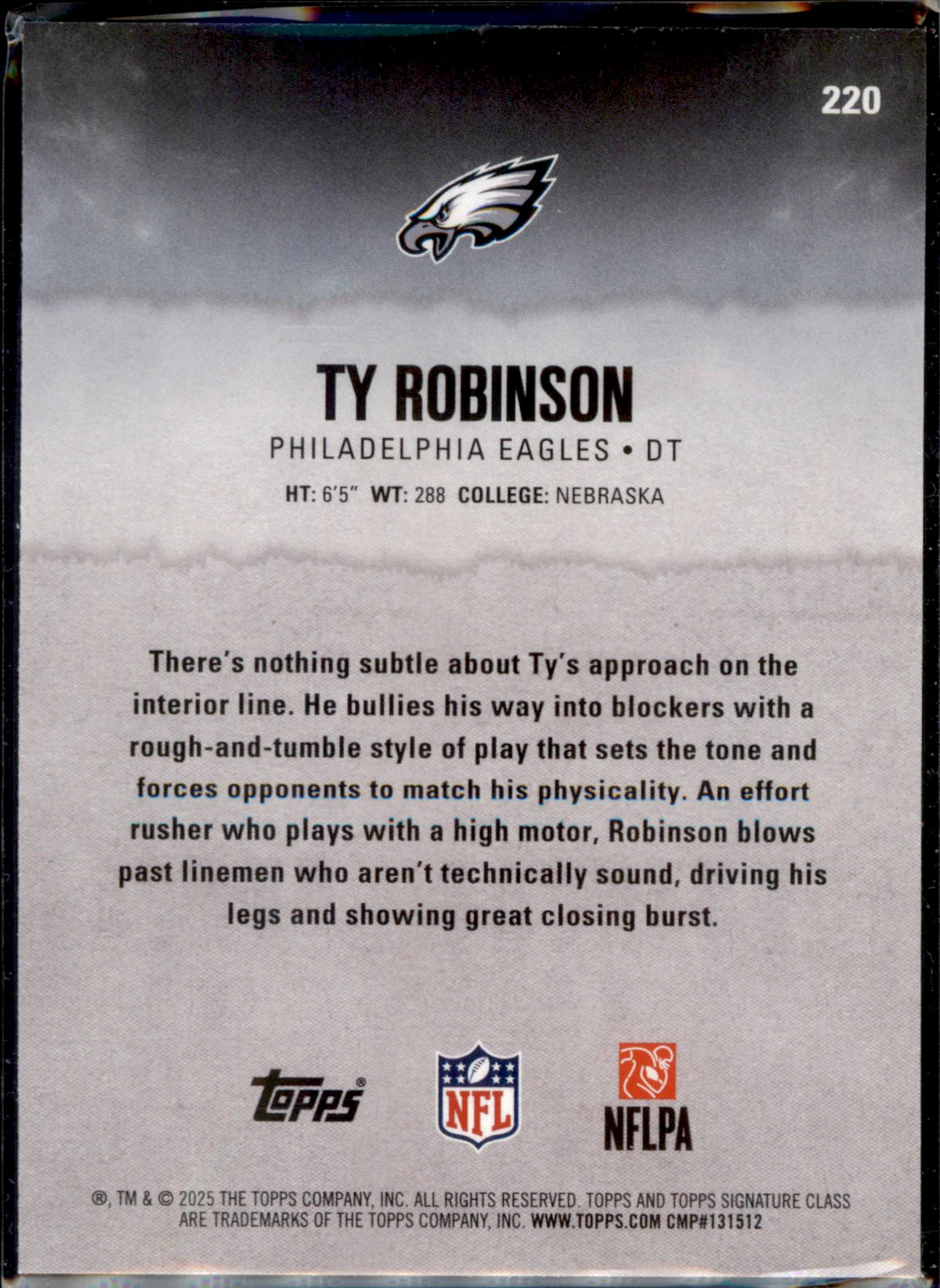 2025 Topps Signature Class #220 Ty Robinson