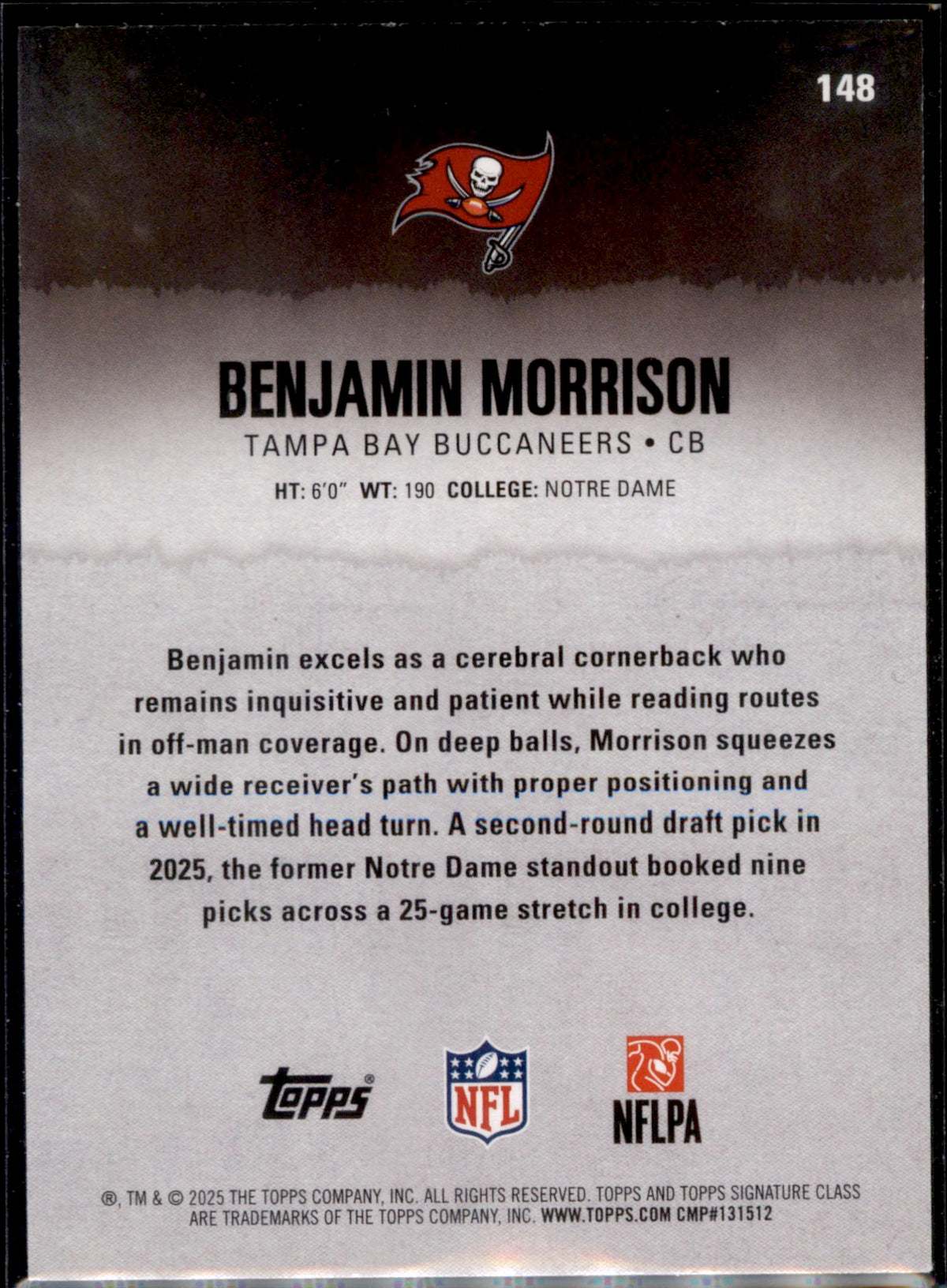 2025 Topps Signature Class #148 Benjamin Morrison