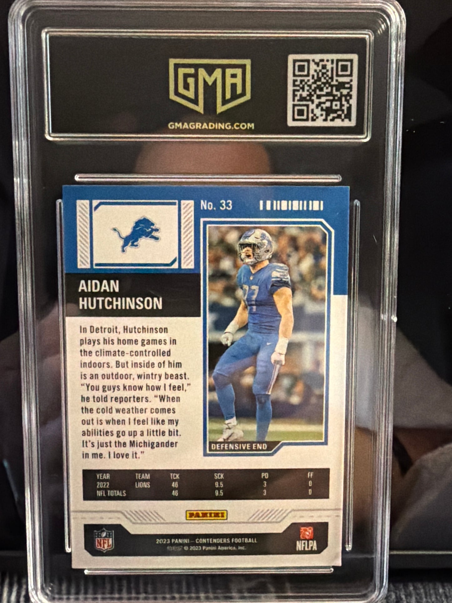 Aidan Hutchinson – 2023 Panini contenders Season Ticket (GMA 10)