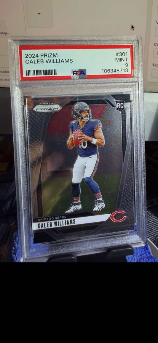 2024 Panini Prizm Caleb Williams Rookie Card PSA 9 Mint Chicago Bears RC Playoff QB