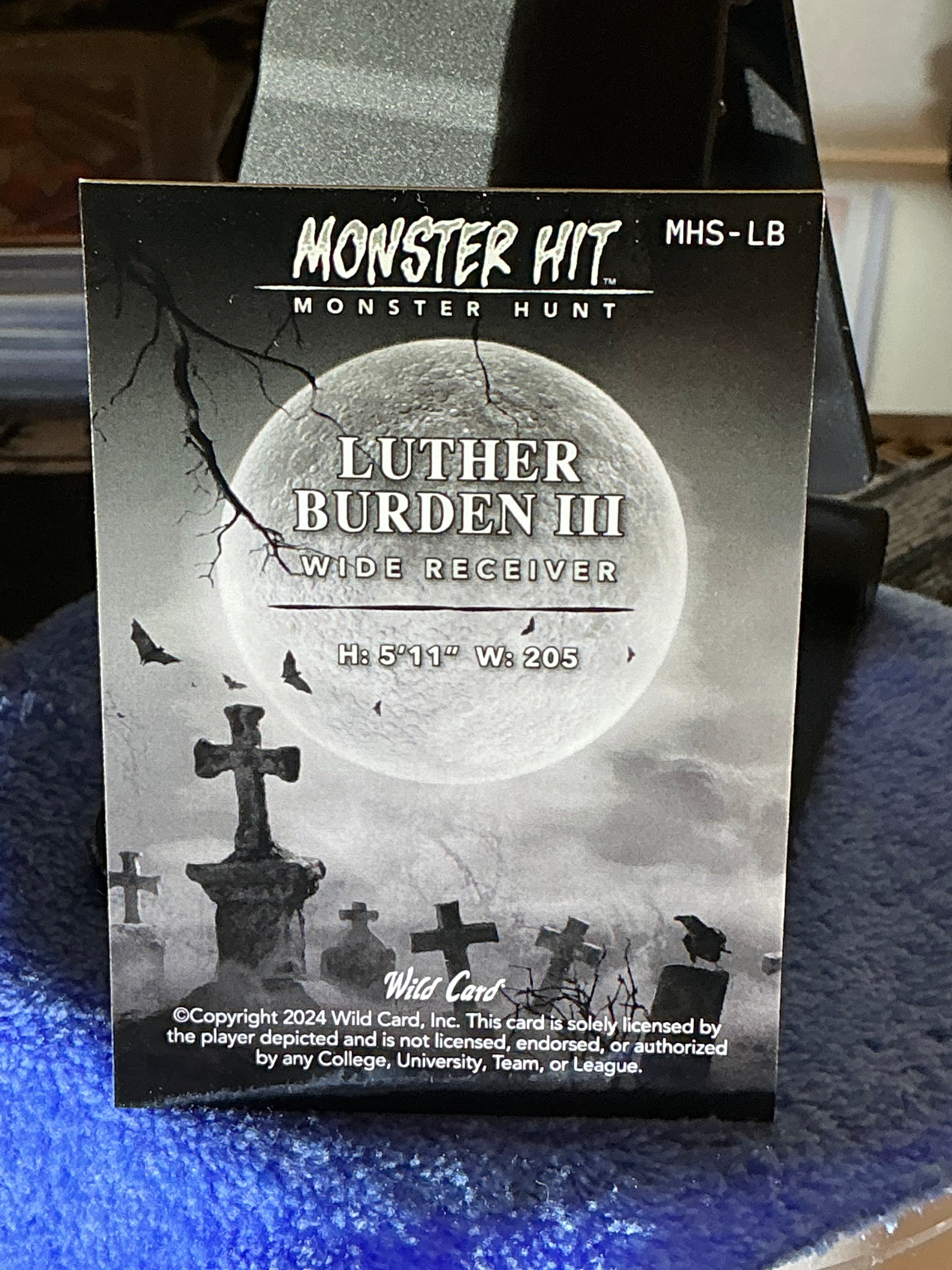 Luther Burden III 1/1 Wild Card Monster Hit “Monster Hunt” | True One of One