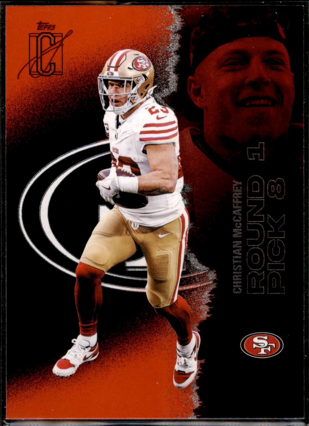 2025 Topps Signature Class #49 Christian McCaffrey Red & Black