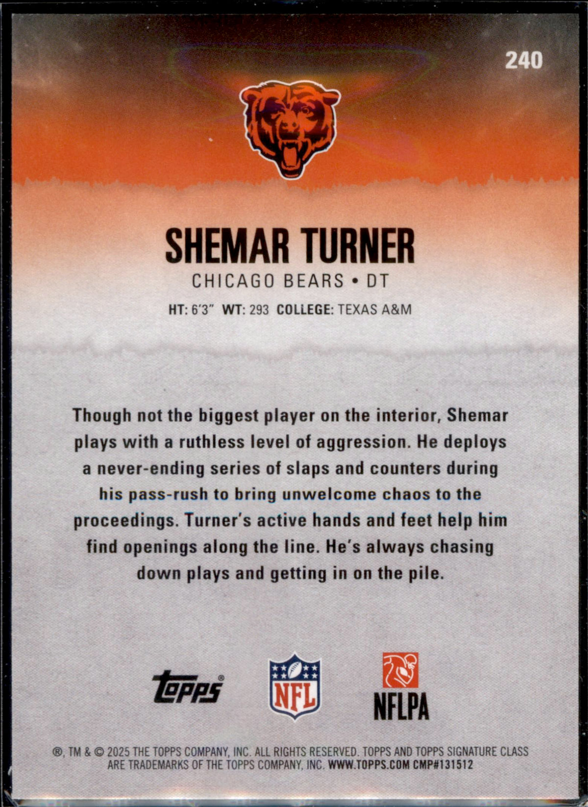 2025 Topps Signature Class #240 Shemar Turner
