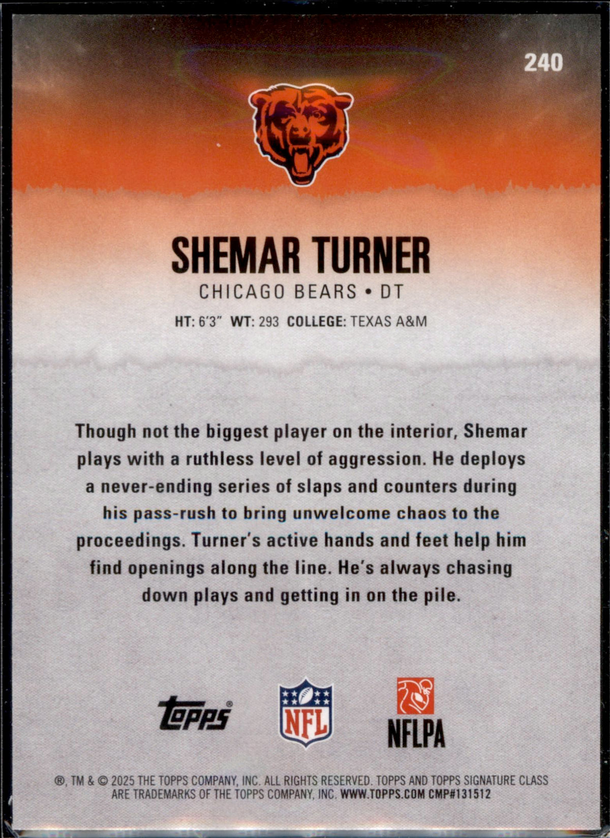2025 Topps Signature Class #240 Shemar Turner