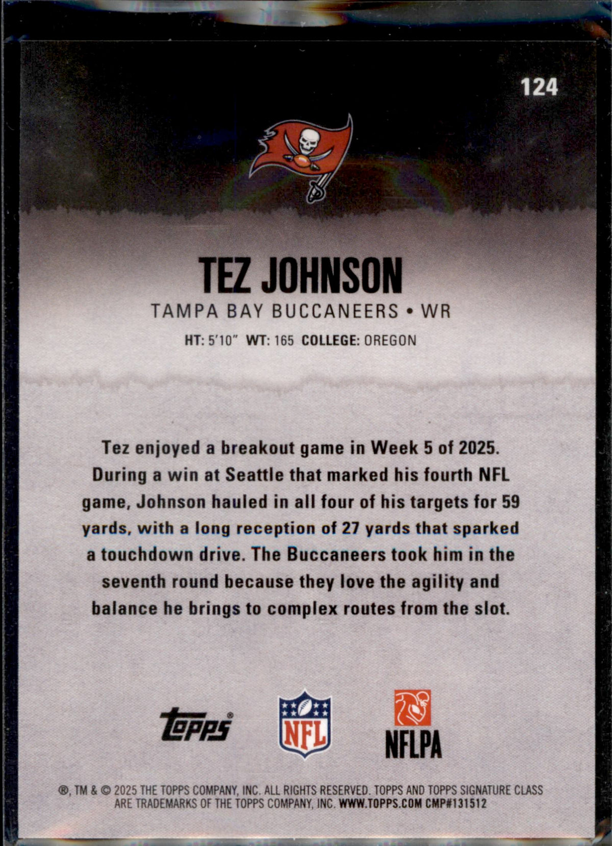 2025 Topps Signature Class #124 Tez Johnson Green & Purple