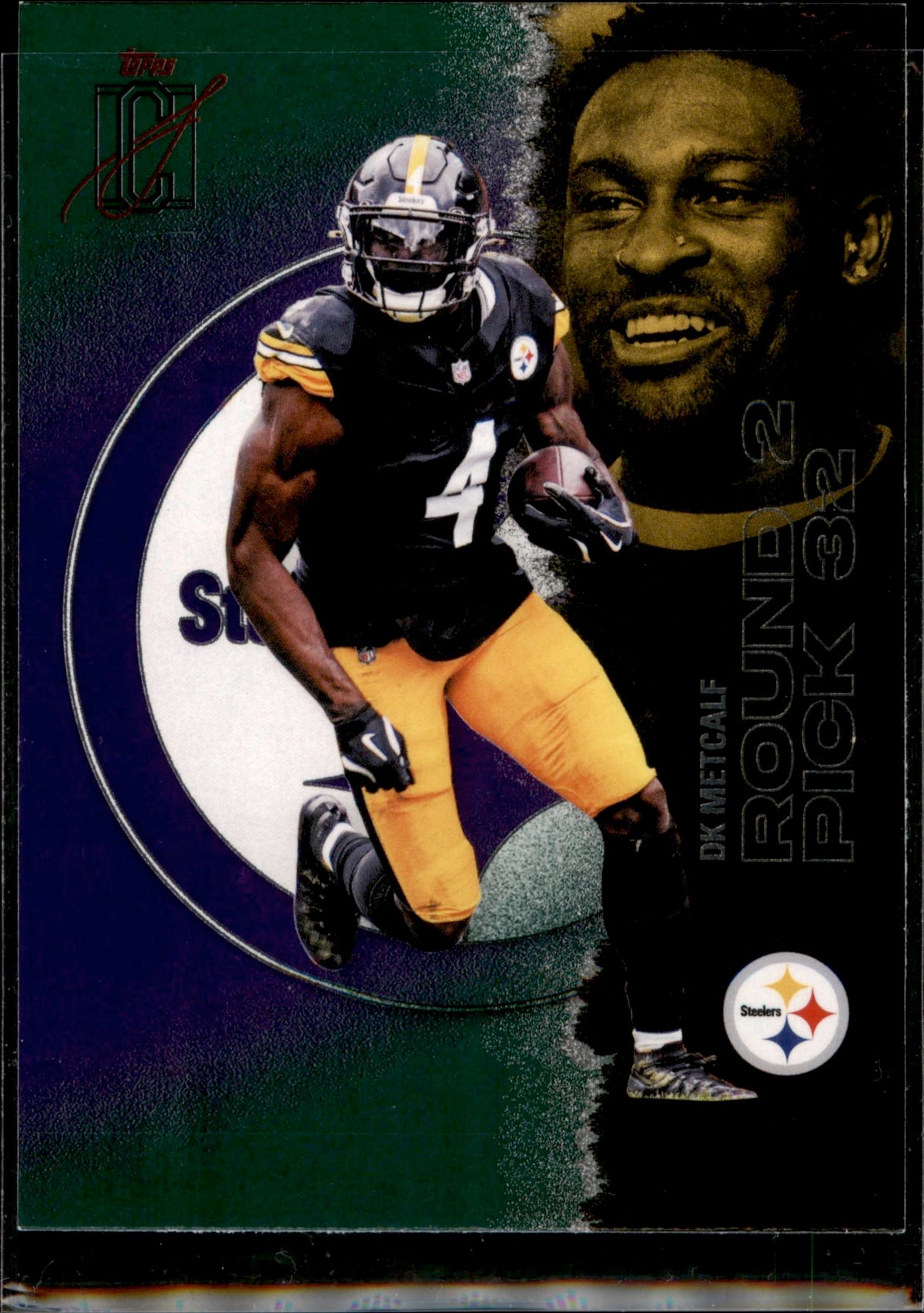 2025 Topps Signature Class #95 DK Metcalf Blue & Yellow