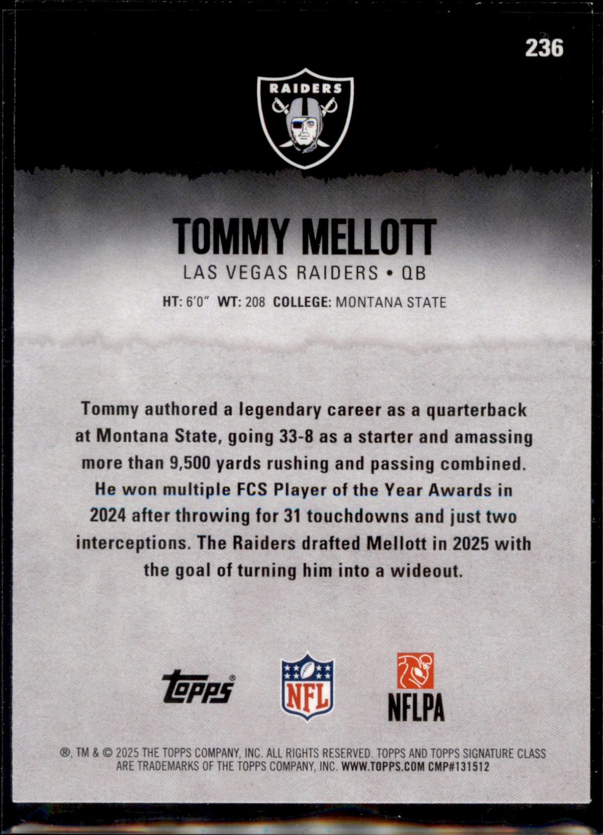 2025 Topps Signature Class #236 Tommy Mellott