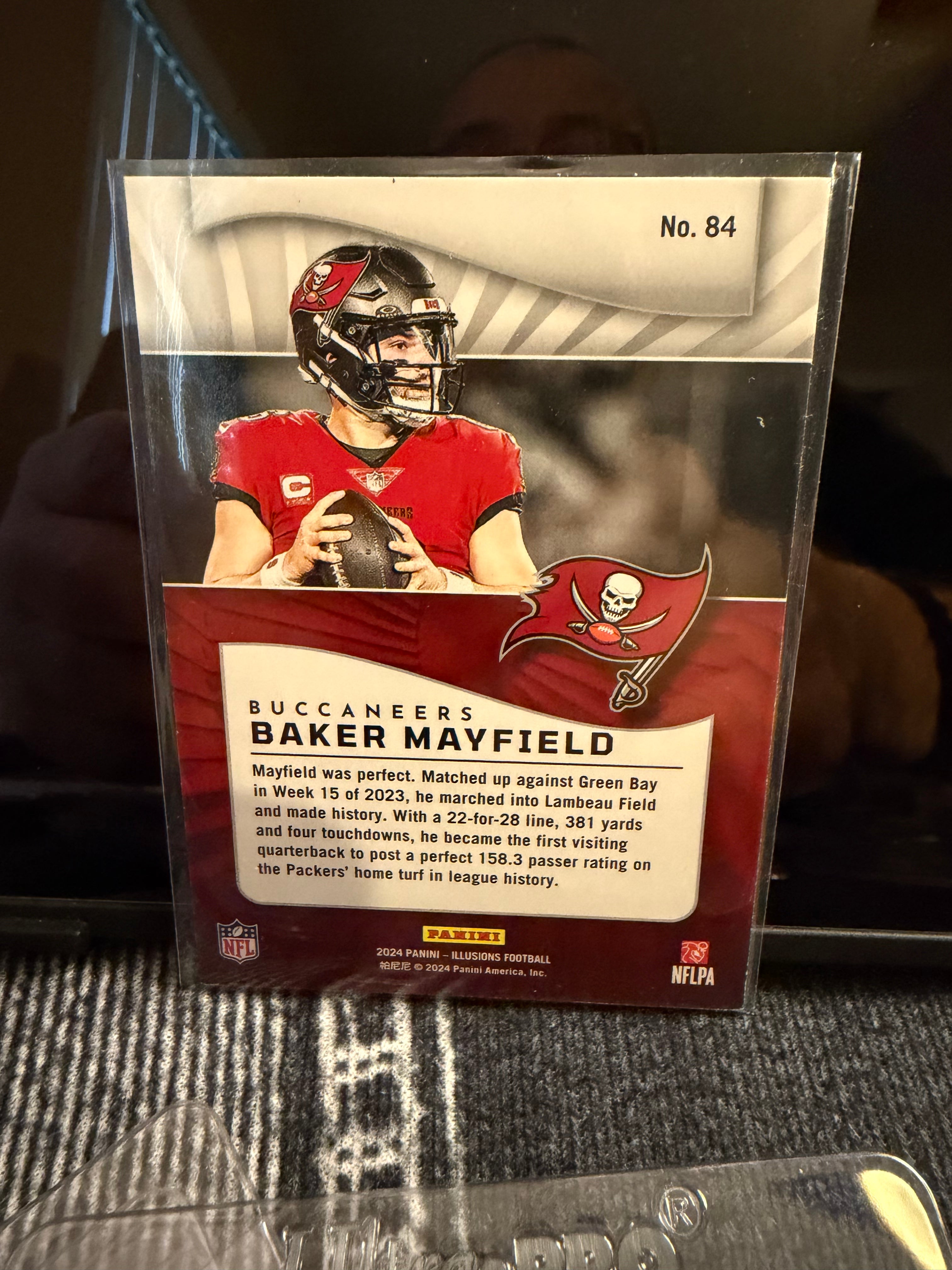 Baker Mayfield 2024 Panini Illusions – Blue Parallel – 211/249 Tampa Bay Buccaneers