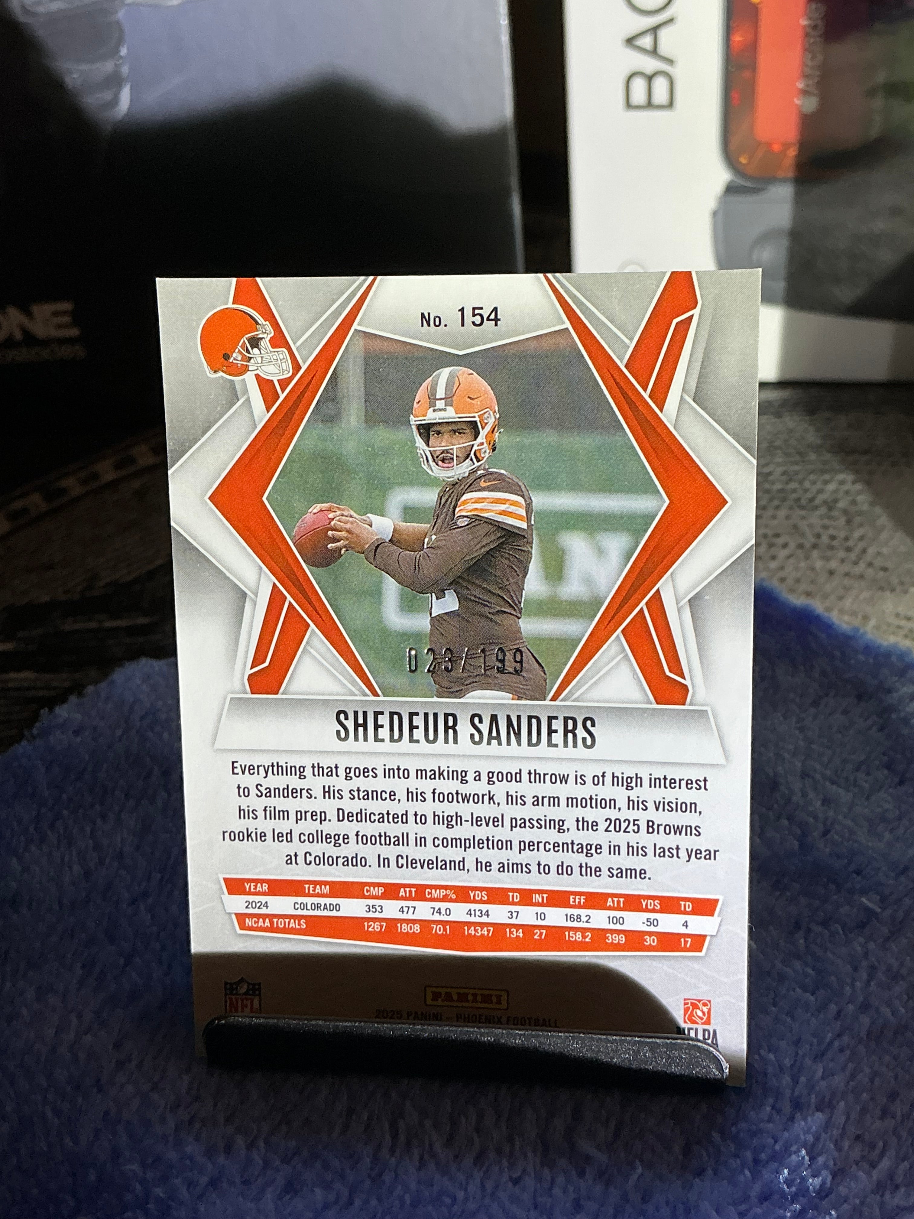 2025 Panini Phoenix – Shedeur Sanders Rookie – Numbered 23/199 – Browns
