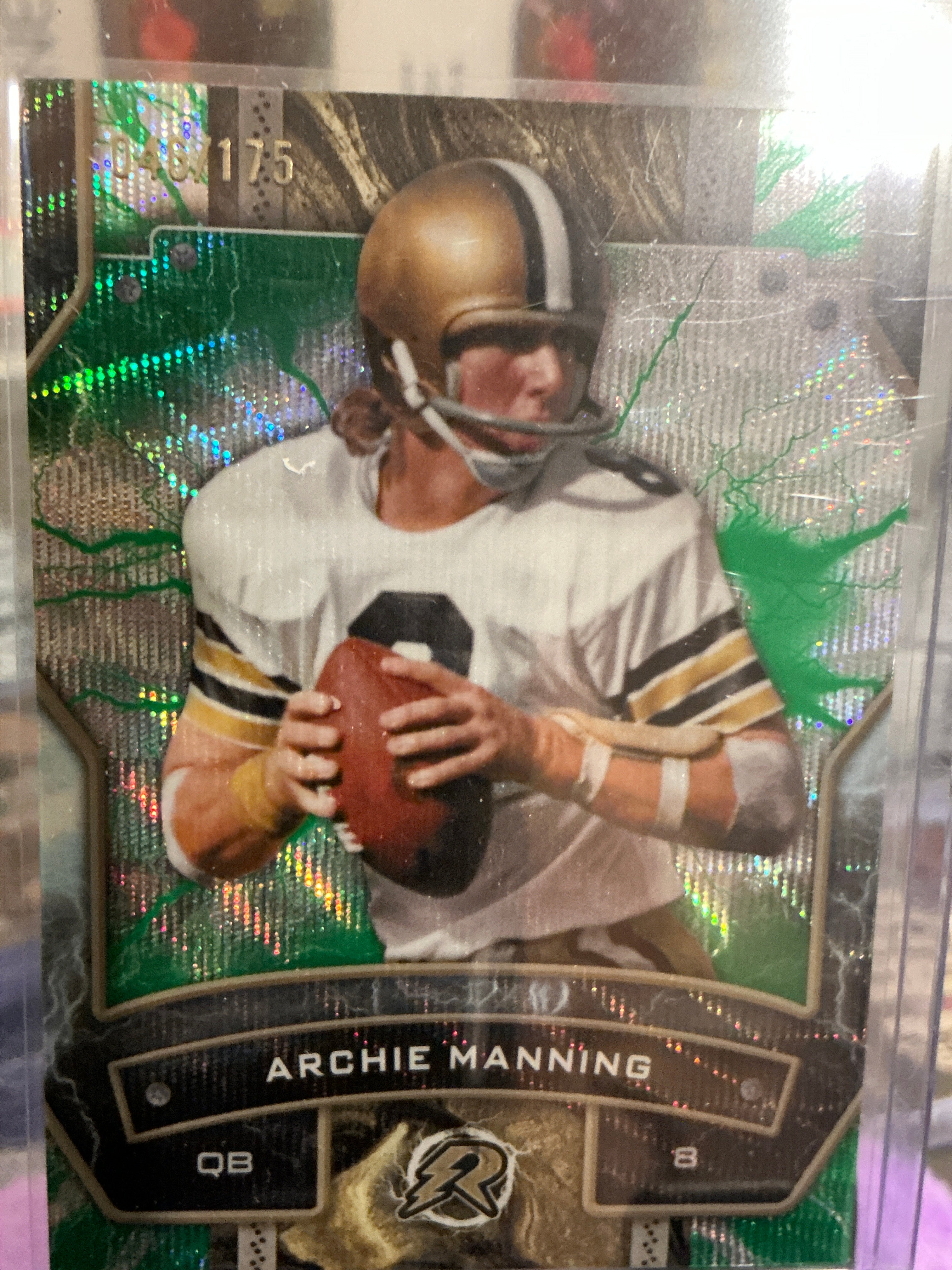 2025 Panini Phoenix – Archie Manning Green Holo – Numbered 46/175