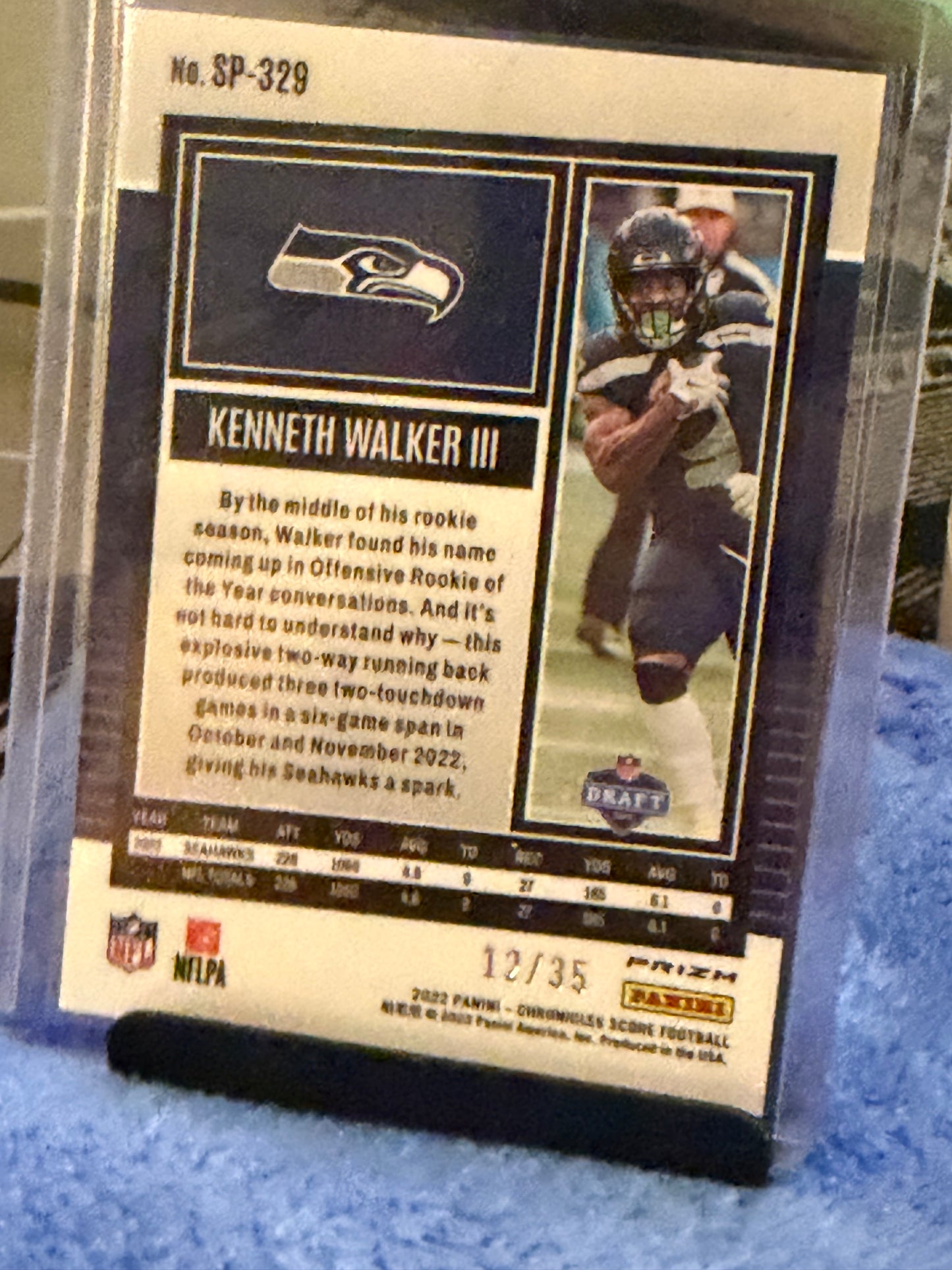 Kenneth Walker III Rookie /35 Chronicles Score Seahawks Super Bowl MVP RC