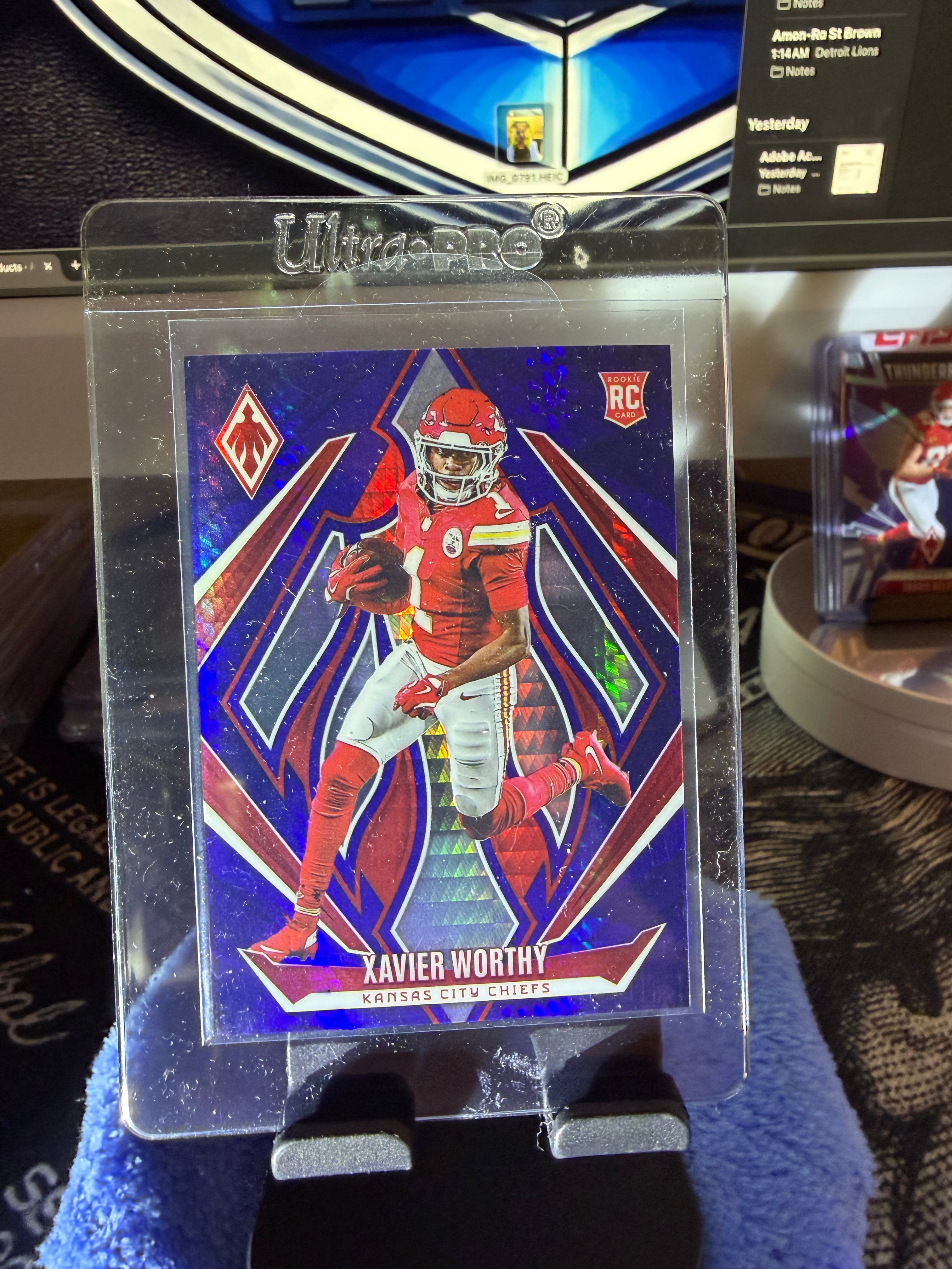 Xavier Worthy 2024 Panini Phoenix Blue Rookie Card #250 /70 – Kansas City Chiefs