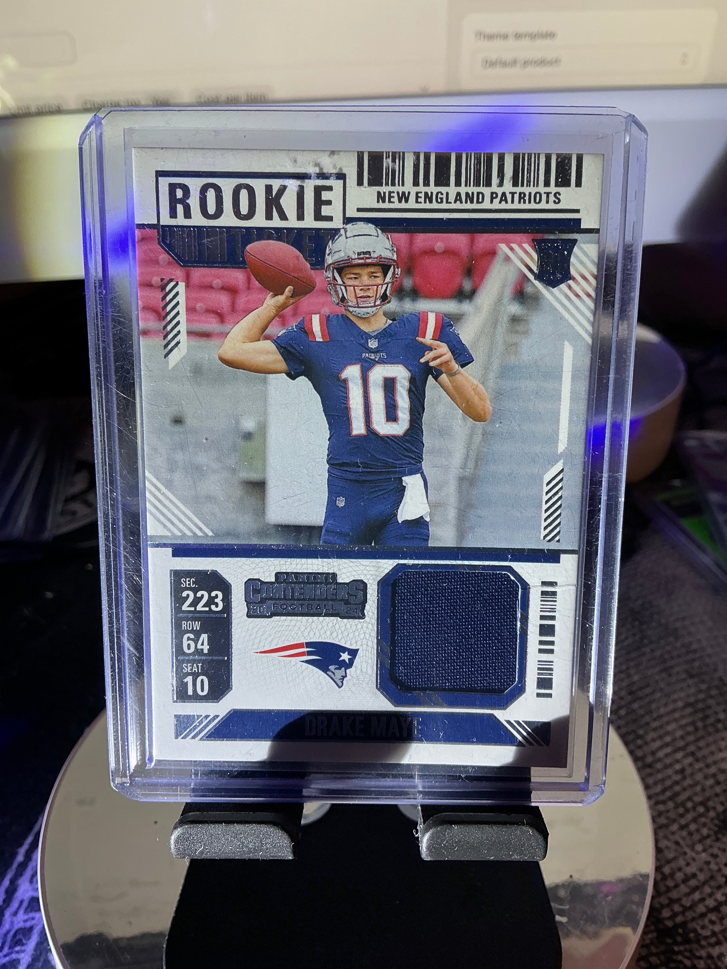 Drake Maye Rookie Patch – 2024 Panini Contenders – New England Patriots