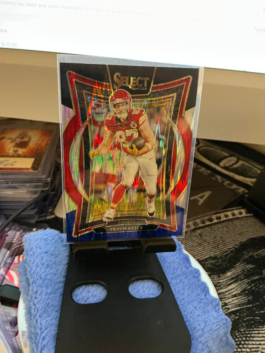 2024 Panini Select Travis Kelce Red White Blue Prizm Concourse Kansas City Chiefs