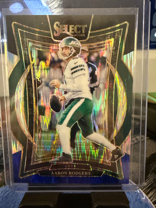 2024 Panini Select Aaron Rodgers Concourse Prizm Football Card New York Jets