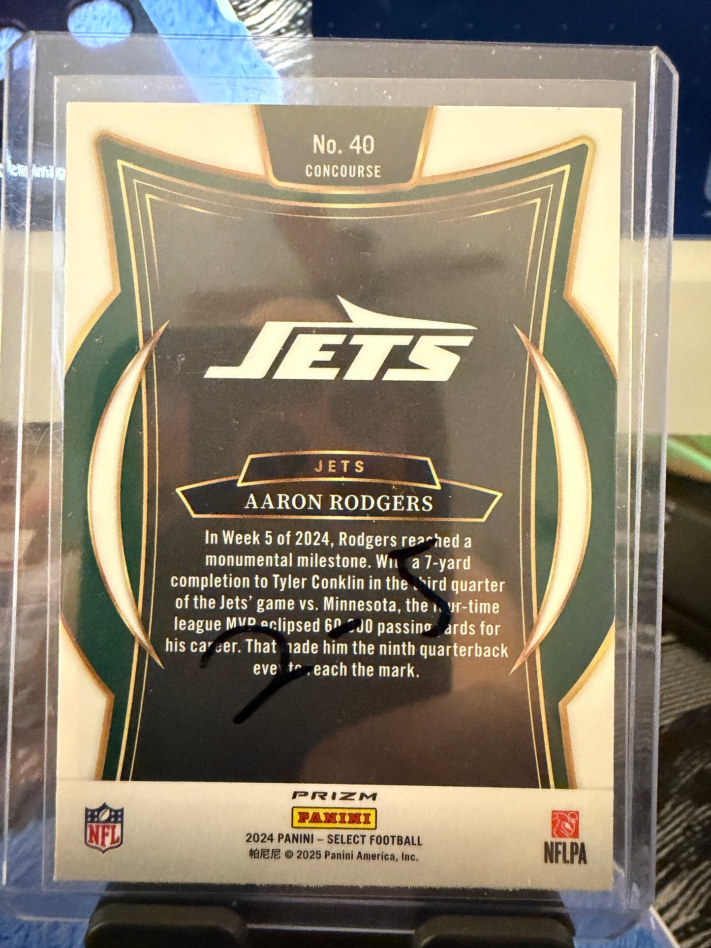 2024 Panini Select Aaron Rodgers Concourse Prizm Football Card New York Jets