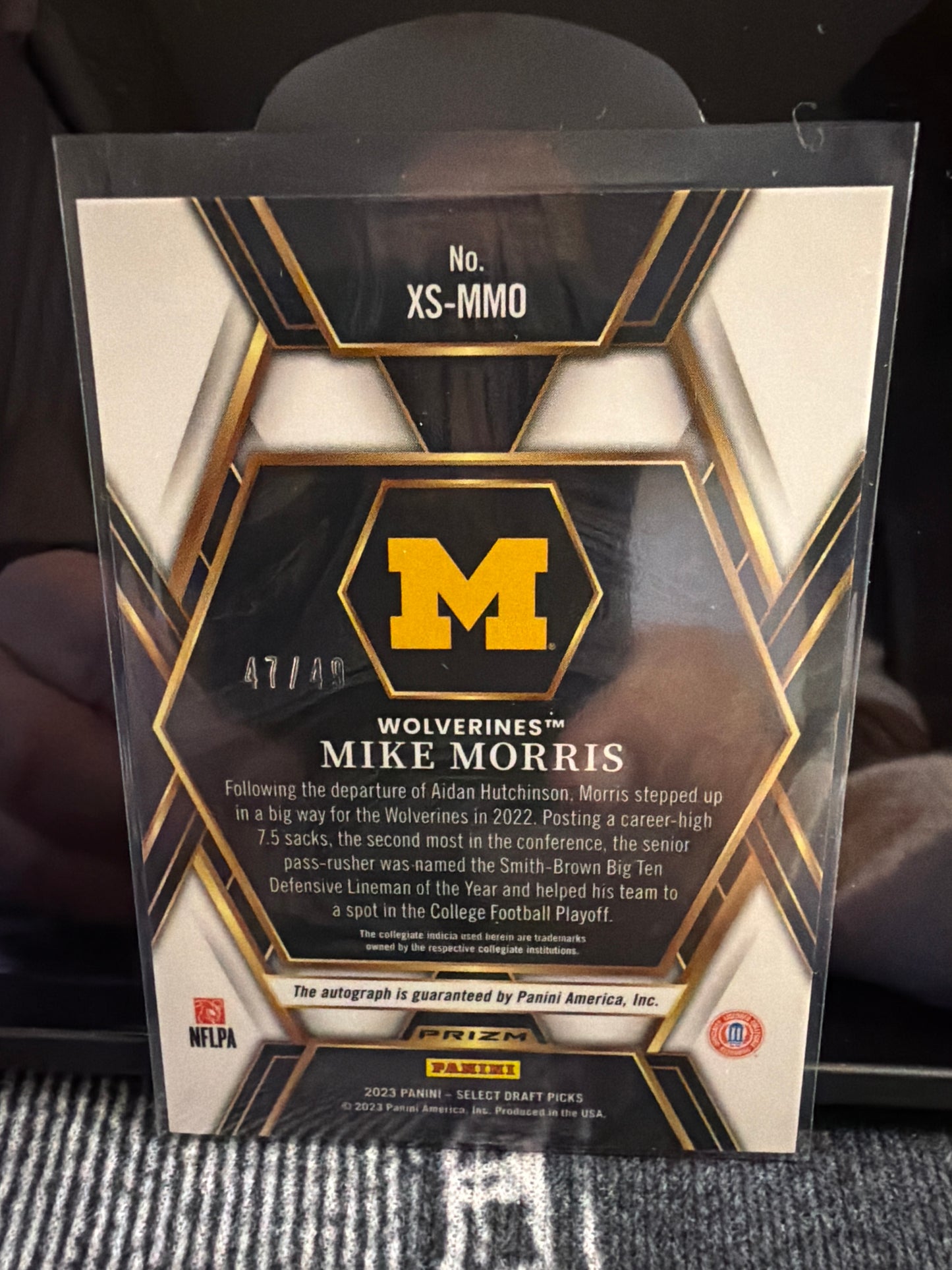 Mike Morris Autograph Card – Michigan Wolverines (Signed RC)