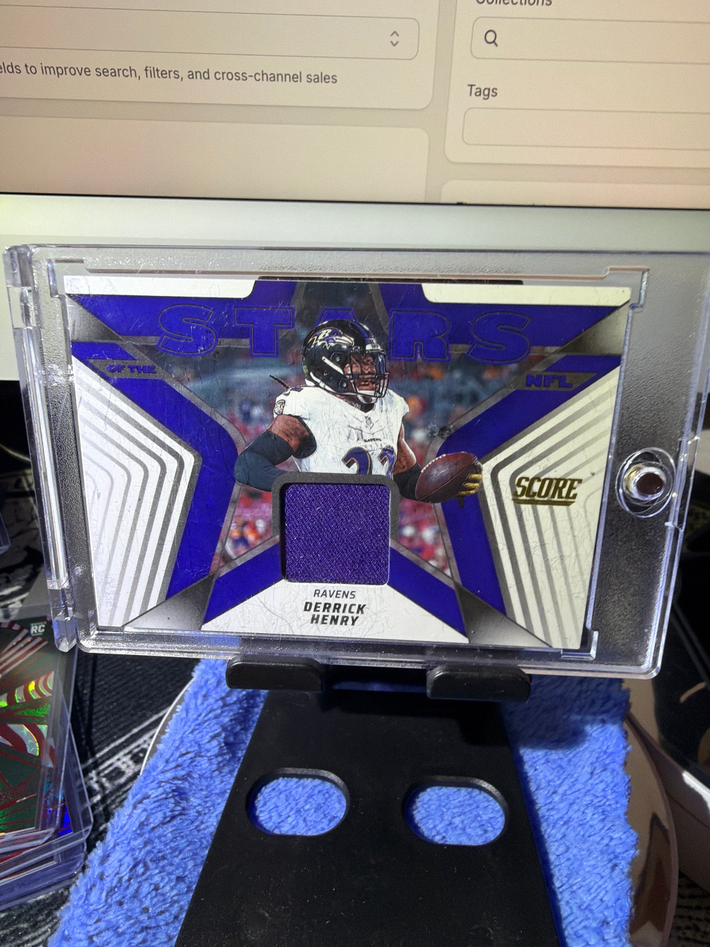 2025 Panini Score Derrick Henry Stars of the NFL Jersey Patch SNJ-DHY Baltimore Ravens