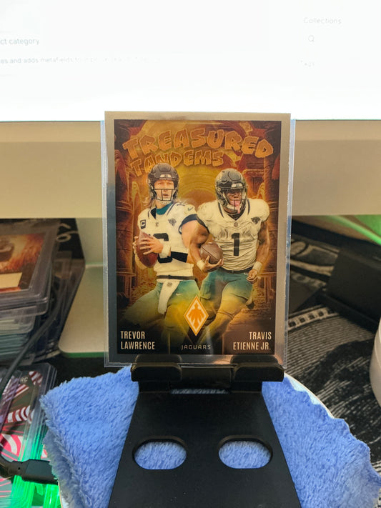 Trevor Lawrence Travis Etienne Jr Treasured Tandems Insert 2024 Panini Phoenix Jaguars TT-JAX