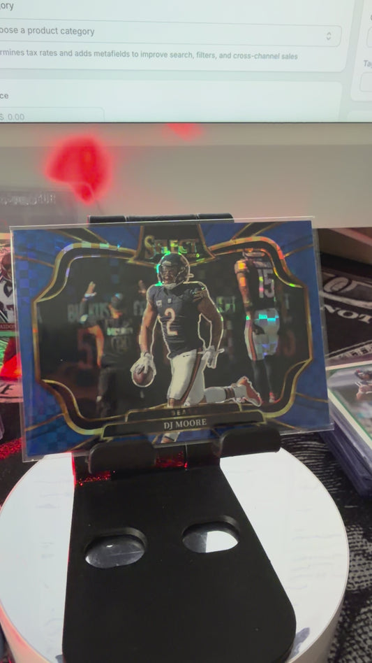 DJ Moore 2023 Panini Select Blue Parallel /75 #42 Chicago Bears