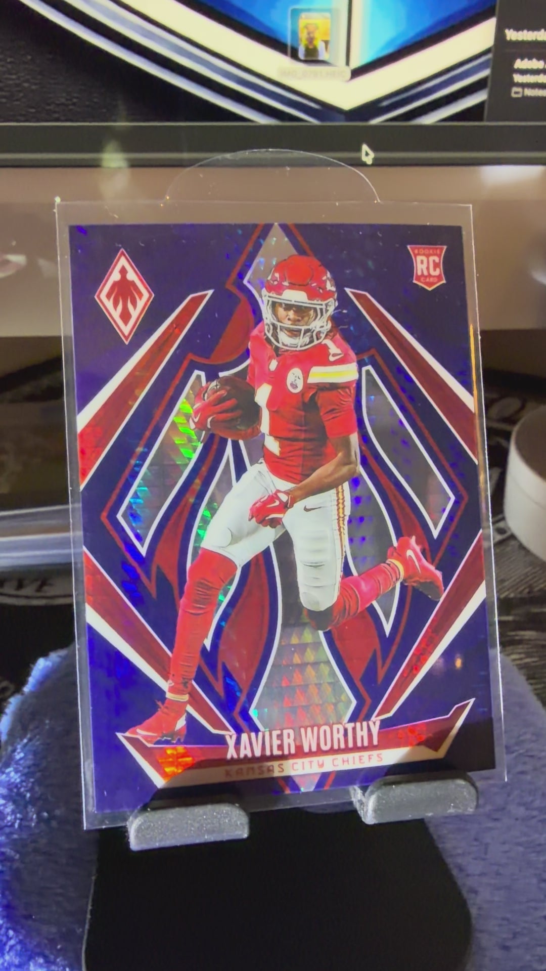 Xavier Worthy 2024 Panini Phoenix Blue Rookie Card #250 /70 – Kansas City Chiefs